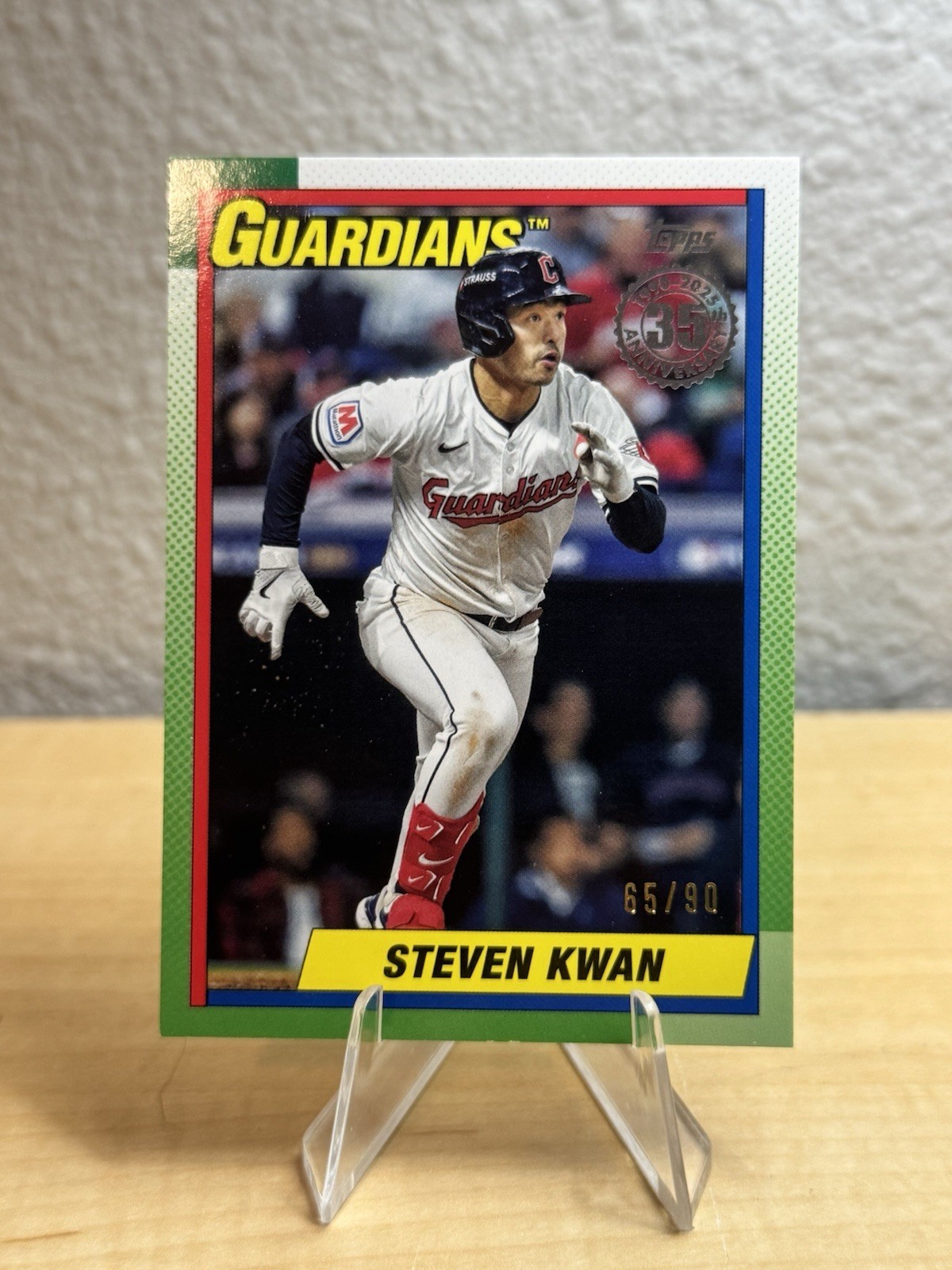 2025 Topps Series 2 - Steven Kwan #90B2-9 1990 Real One Insert #65/90 SSP