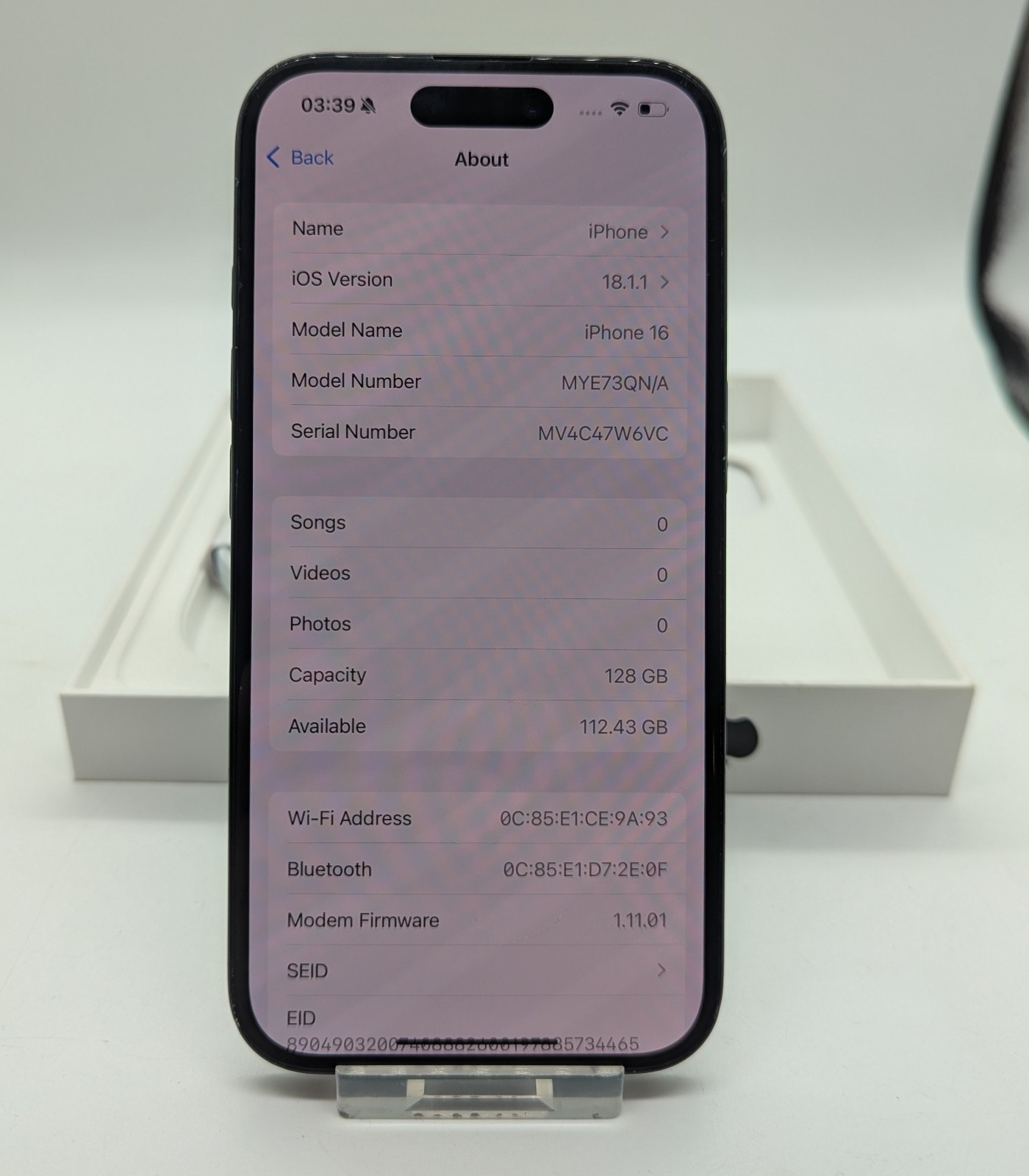 Apple iPhone 16 128GB Black Unlocked Boxed 92% Battery Health (B) image 5