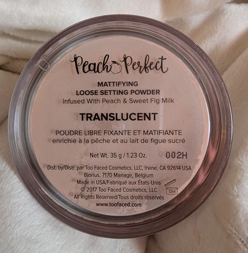 Too Faced Peach Perfect TRANSLUCENT Mattifying Loose Setting Powder 1.23 Oz New - Picture 3 of 4