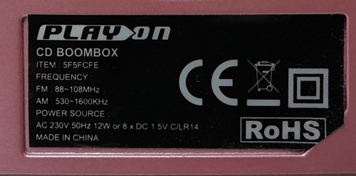 Playon BoomBox Radio CD Player 5F5FCFE - 第 9/9 張圖片
