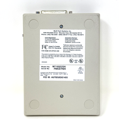 MultiTech MT1932ZDX MultiModem Data fax Modem Multi-Tech W / AC TESTOWANY DZIAŁAJĄCY - Zdjęcie 7 z 10
