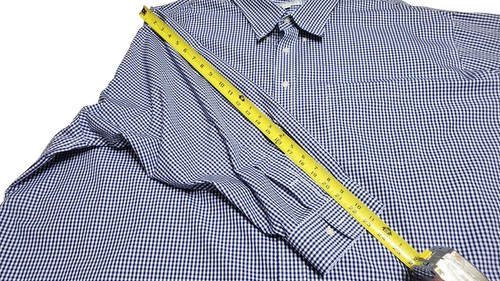Paul Fredrick Finest Long Staple Cotton 22 35 blau weiß Gingham Karo  - Bild 7 von 11
