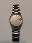 Seiko Watch Men 35mm Gray Dial Two Tone Daydate Round 7N43-7A59 Broken Face