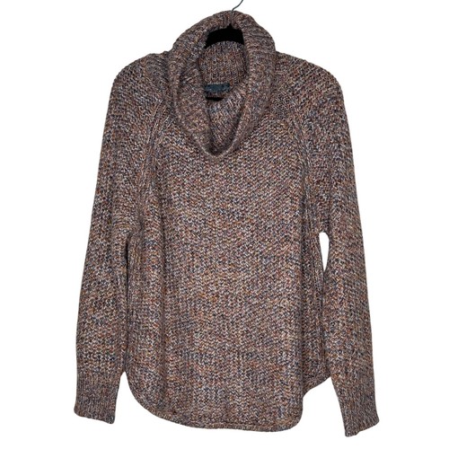 prAna Callisto Sweater Women L Multicolor Knit Turtleneck Relaxed Wool Blend - Picture 1 of 9