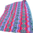 Vintage Southwestern Aztec Blanket Throw Diamond Pattern Colorful Accent Piece