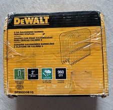 Dewalt 2-inch 9 GA Galvanized Barbed Fencing Staples 960 per Box