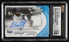 2021 Topps Update Major League Material /50 Randy Arozarena CSG 10 Gem Mint Auto