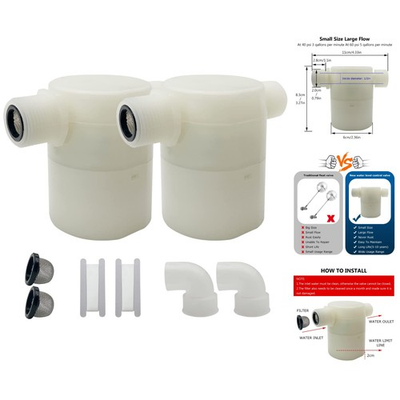#ad #ad Float Valve Upgrade 1 2” Side Inlet 10 Bars Pressure 2 PCS for Water Tanks $29.09
