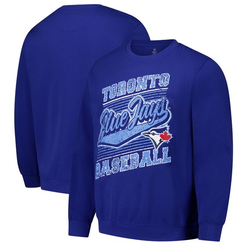 Men's Stitches Royal Toronto Blue Jays Lightweight Crew Sweatshirt