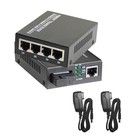 10/100M Single Mode 3KM 4 RJ45 and 1 SC fiber Port Optic Media Converter r