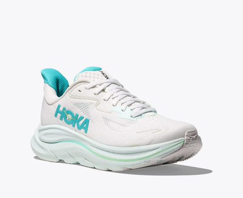 Hoka One One Clifton 10 1162031-WTCL Sneakers Women's White Blue Running Shoes - Picture 22 of 63
