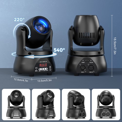 Mini 100 Moving Head Light RGBW LED Stage Beam Strobe DJ Disco Party Show - Picture 15 of 20