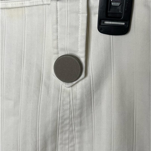 J.Peterman White Eyelet Button Trim Knee Length Skirt Size 6 - Picture 3 of 5