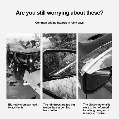 Car Rear View Side Mirror Rain Board Eyebrow Guard Sun Visor Accessories - Picture 7 of 12