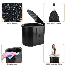 Foldable Emergency Toilet Portable Porta Potty For Car Travel Camping Boating Hi