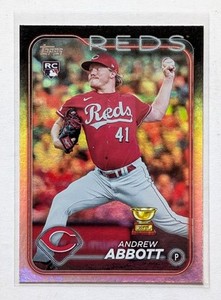 2024 Topps Series 1 Andrew Abbott Rainbow Foil RC #214 Cincinnati Reds