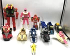 VINTAGE 16 PIECE POWER RANGERS LOT, ACTION FIGURES, VEHICLES + ACCESSORIES