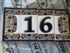 House Number Ceramic Tiles 4 parts No. 16 variable