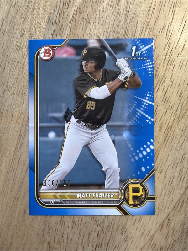 Matt Fraizer 2022 1st Bowman Prospects #BP-91 Blue Border /150 Pirates