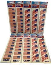 70 Temporary Tattoos: USA  Flag ~ 35 Wavy Flag & 35 Standard Flag ~ Body / Face