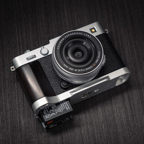 Aluminum Alloy Wood Hand Grip L Base Plate For Fuji film XE5 Camera - Picture 42 of 88