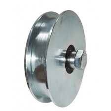 RUOTA GOLA QUADRA U PER CANCELLI DA 80-90-100-120-140-160 MM 2 CUSCINETT