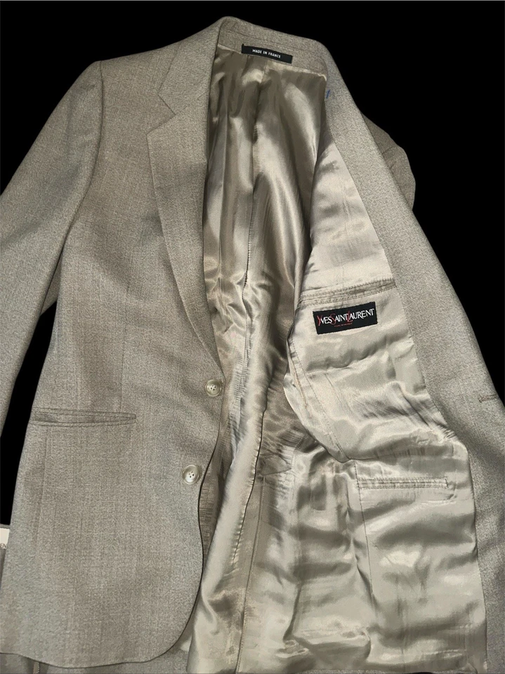 Traje De Colección Yves Saint Laurent 3 Piezas - Blazer, Chaleco y Pantalones - Hecho en Italia Foto 2 de 4