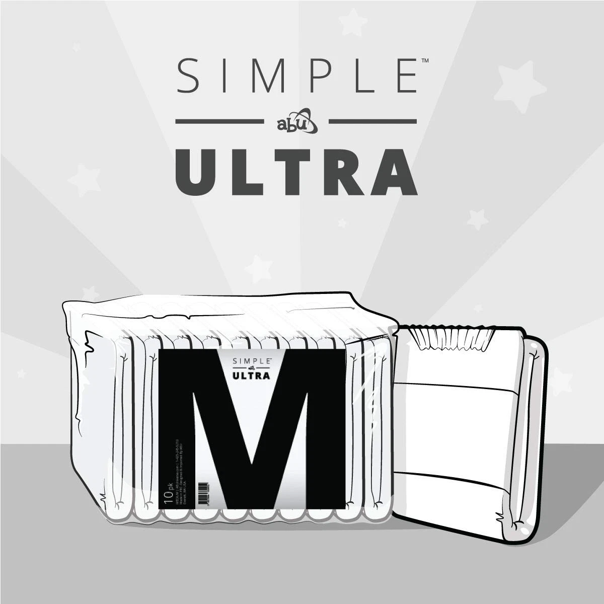 ABUniverse Simple Ultra Diapers - Pack of 10 (Large)
Opens in a new window or tab