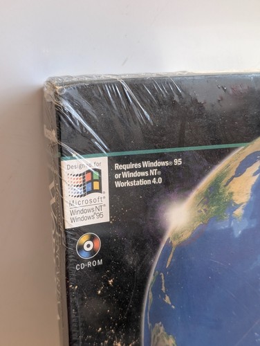 Microsoft 1998 Edition ENCARTA WORLD ATLAS big box vintage sealed - Picture 2 of 10