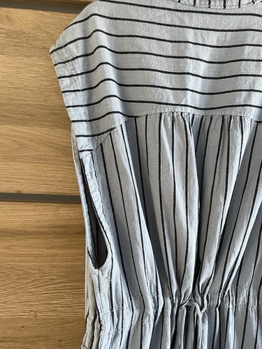 Free People Jumpsuit Linen Cotton Cloth Striped Wide Leg Rockstar Shoulder 12 - Picture 4 of 24