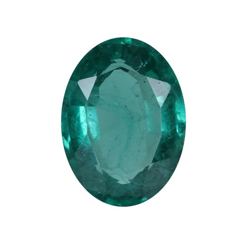 Zambian Certified Natural Green Emerald 5.345 Ct. Oval Cut Loose Gemstone - Picture 2 of 6