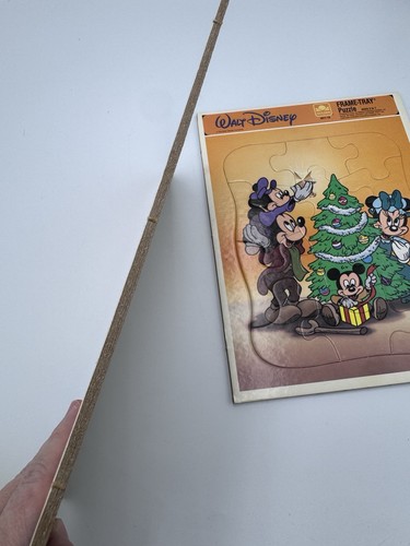 Lot 5 Vintage Disney Mickey Christmas Golden Frame Tray Puzzles Pluto Goofy - Picture 9 of 9