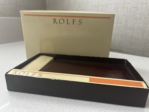 Vintage “New” Brown ROLFS Bifold Attache Wallet Passcase Billfold