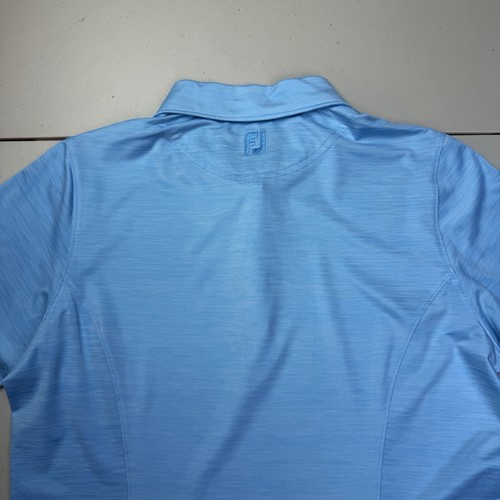 FootJoy FJ Top Mujer Medio Azul Manga Corta 1/4 Botones Polo Ropa Deportiva - Imagen 8 de 9