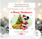 Personalised Minnie Mouse Christmas Granddaughter Card Niece Sister Friend