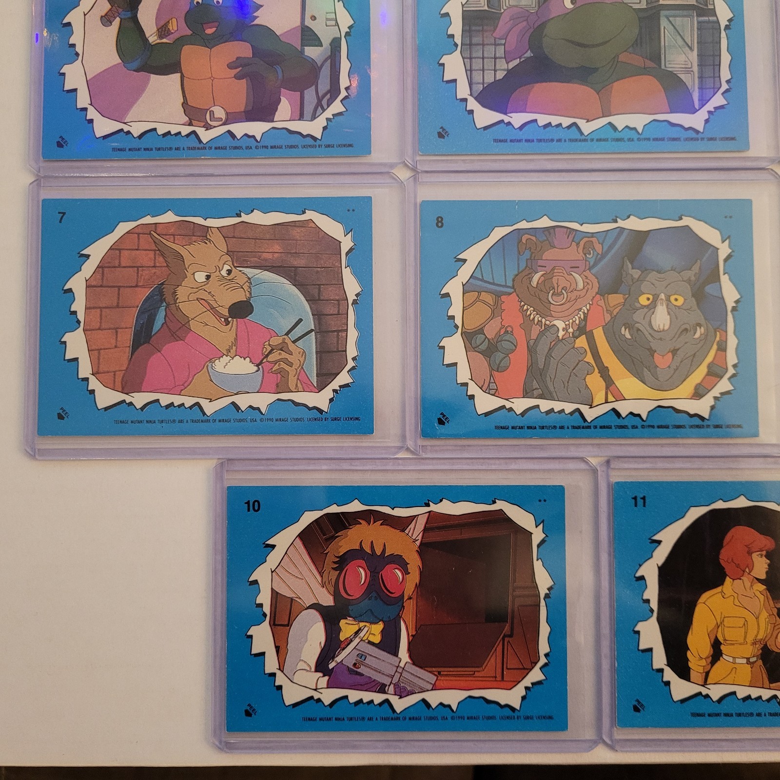 1990 Mirage Studios - Teenage Mutant Ninja Turtles - Complete Sticker Set #1-11
