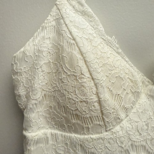 Pagliaccetto TRIXXI pizzo ciglia bianco primavera estate sposa matrimonio donna piccolo NUOVO - Foto 3 di 11