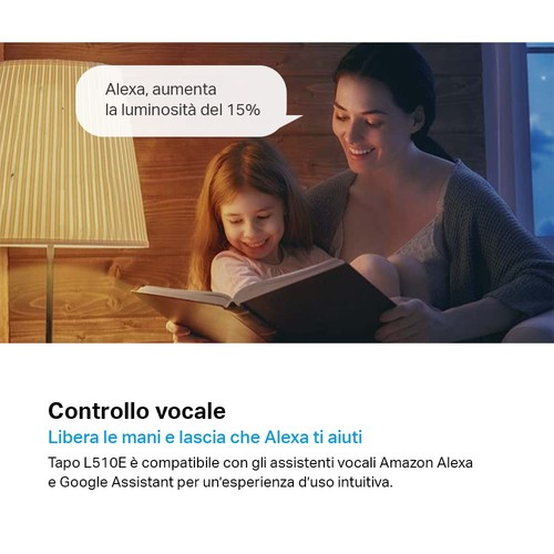 Tapo L510E Lampadina Wi Fi E27 Funziona con Amazon Alexa e Google Home 806 lumen - Foto 21 di 24