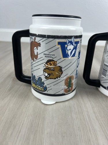 Menge 2 Vintage Pac 10 Fußball Reisebecher heiß/kalt Thermosbecher Made in USA - Bild 3 von 15