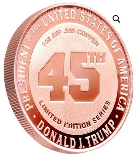 20 Pieces Donald Trump 1 Oz .999 Copper Round Trump Hugging Flag 1oz Limited - Picture 2 of 2