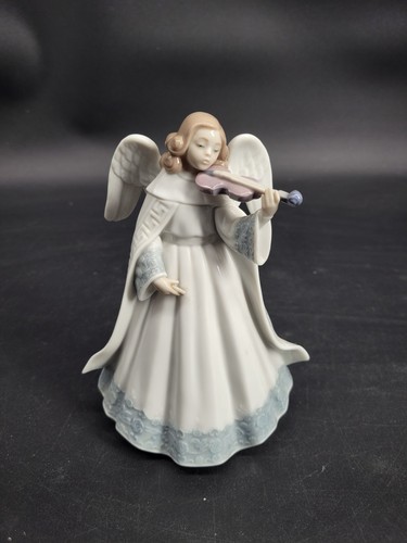 Gorgeous Vintage 1994 Lladro #6126 Porcelain Angel Navidad Violin Retired (Read) - Picture 4 of 24