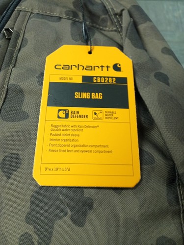 NWT Carhartt Sling Bag Camouflage Print Duck Camo Medium Size - Picture 5 of 8