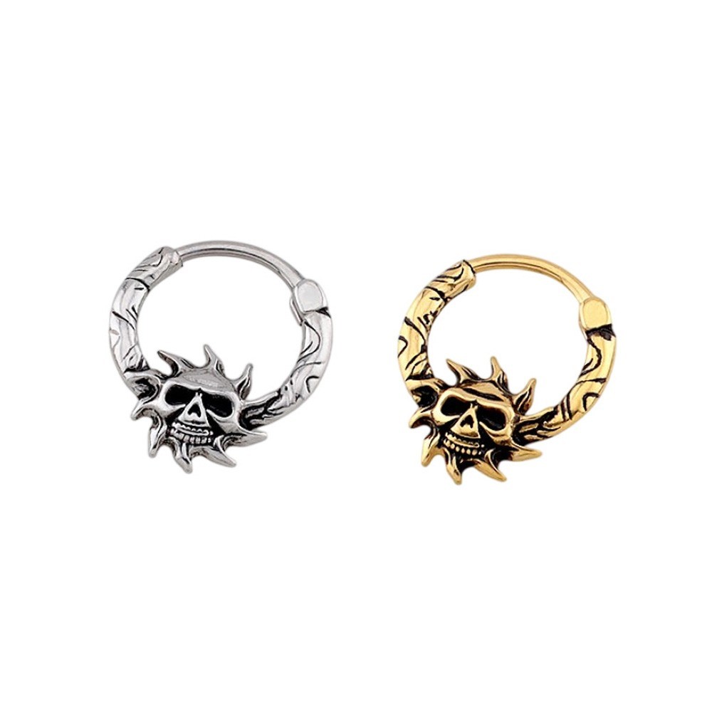 Pythonr Skull 18G Gothic Snake Wrapped Skull Earring Hoop Piercing Jewelry 10mm Sold ...