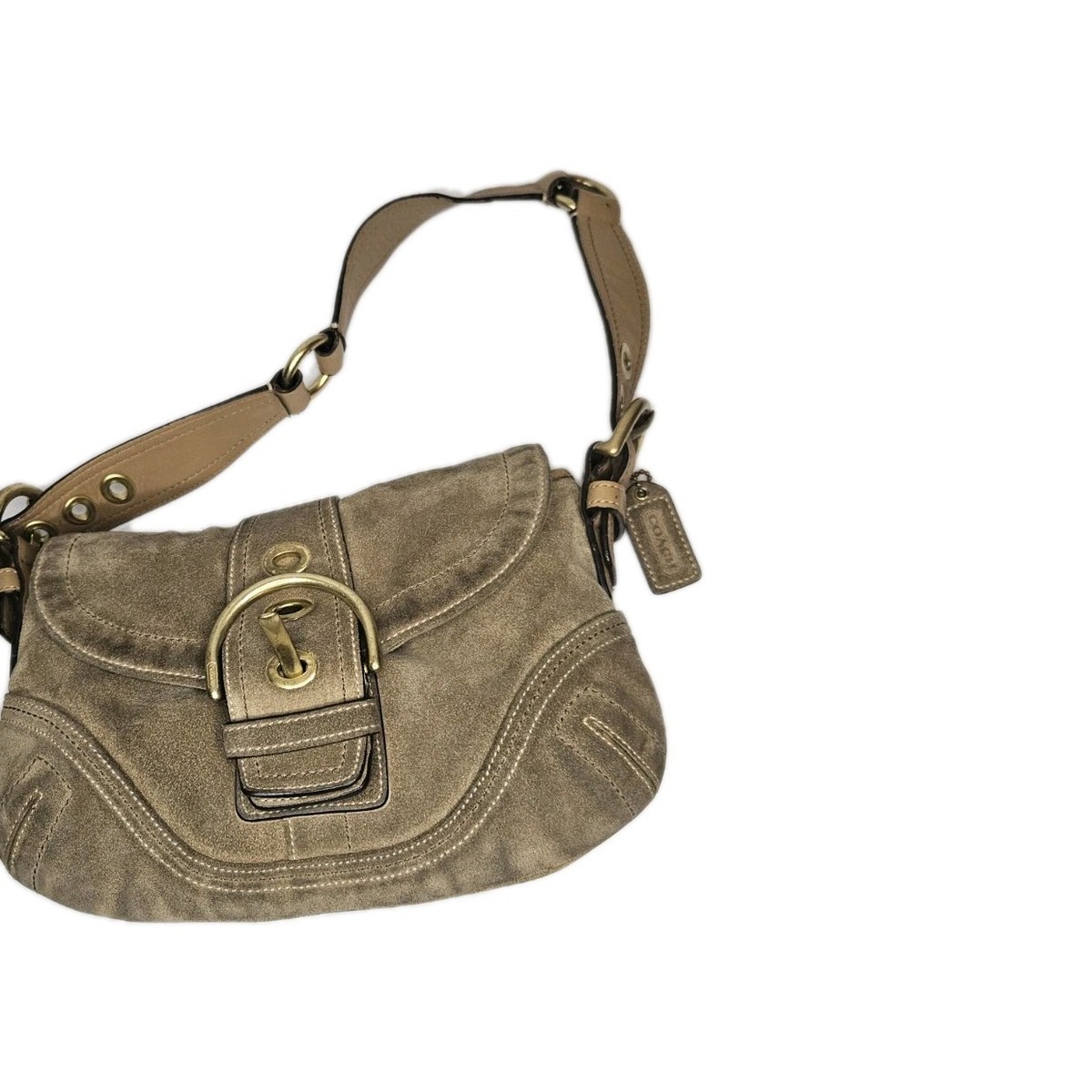 Vintage Coach Y2k Tan Suede Mini Soho Hobo Shoulder Bag #10189 | eBay