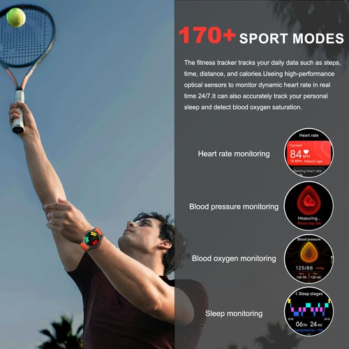 Relojes inteligentes militares GPS incorporado, 170+ modos deportivos para hombre con linterna... - Imagen 7 de 7