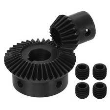2Pcs Tapered Bevel Gear Set, 1 Mod 1:2 (20T/40T) Bevel Gears(10/12mm Shaft Hole)