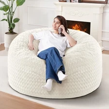 3FT Bean Bag Chair,Giant Bean Bag Chairs for Adults,Big Bean Bags with Memory...