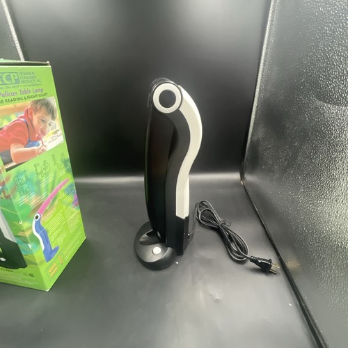 H.T. Huang Vintage weiß und schwarz Pelikan 2 in 1 klappbare Schreibtischlampe funktioniert mit Box - Bild 8 von 9