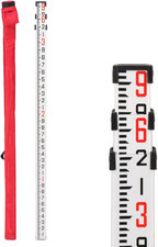 Grade Stick, 9-Foot Aluminum Grade Rod - 10Ths, 3 Sections Telescopic Leveling R