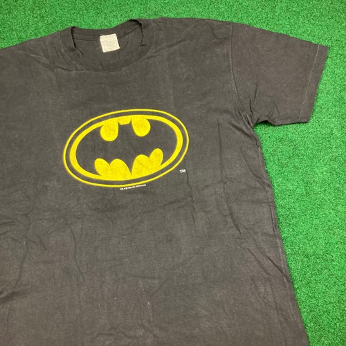 Vintage Batman Shirt Mens XL Black 1964 DC Comics Promo Logo Single Stitch 80s